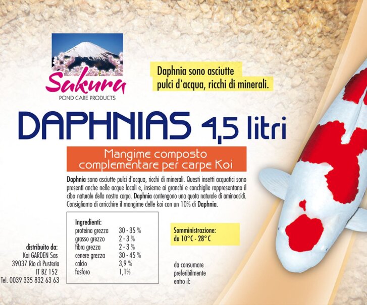 Daphnia - Wasserflöhe getrocknet 4,5 Liter