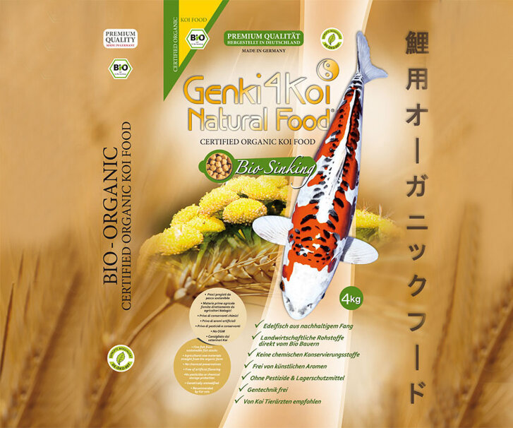 Mangime INVERNALE BIOLOGICO Genki4Koi Bio Sinking...